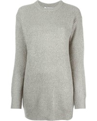Pull surdimensionné en tricot gris Alexander Wang