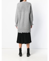 Pull surdimensionné en tricot gris Dondup