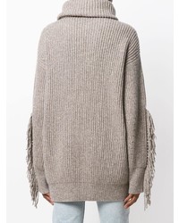 Pull surdimensionné en tricot gris Stella McCartney