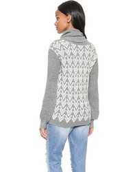 Pull surdimensionné en tricot gris Ella Moss