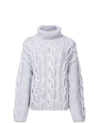Pull surdimensionné en tricot gris Marina Moscone