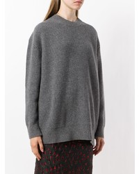 Pull surdimensionné en tricot gris N°21