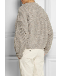 Pull surdimensionné en tricot gris Isabel Marant