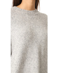 Pull surdimensionné en tricot gris R 13