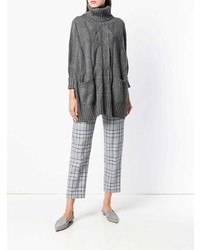 Pull surdimensionné en tricot gris Lorena Antoniazzi
