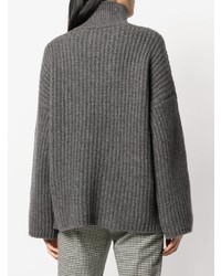 Pull surdimensionné en tricot gris Incentive! Cashmere