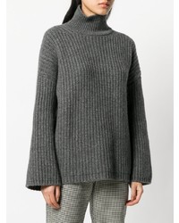 Pull surdimensionné en tricot gris Incentive! Cashmere