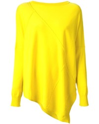 Pull surdimensionné en tricot jaune Isola