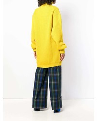 Pull surdimensionné en tricot jaune Maison Margiela