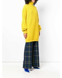 Pull surdimensionné en tricot jaune Maison Margiela
