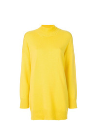 Pull surdimensionné en tricot jaune Pringle Of Scotland
