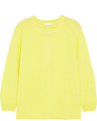 Pull surdimensionné en tricot jaune