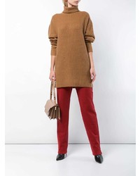 Pull surdimensionné en tricot marron clair Sally Lapointe