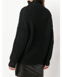 Pull surdimensionné en tricot noir IRO