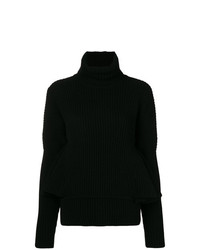 Pull surdimensionné en tricot noir Antonio Berardi