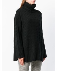 Pull surdimensionné en tricot noir Polo Ralph Lauren