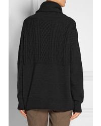 Pull surdimensionné en tricot noir The Row