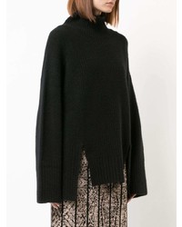 Pull surdimensionné en tricot noir Sally Lapointe