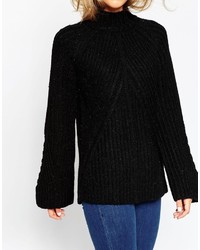 Pull surdimensionné en tricot noir Asos