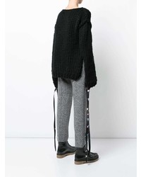 Pull surdimensionné en tricot noir Paskal