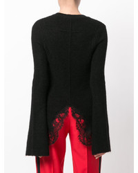 Pull surdimensionné en tricot noir Givenchy