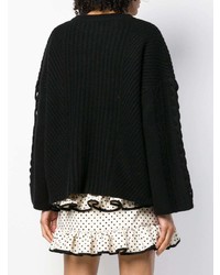 Pull surdimensionné en tricot noir N.Peal