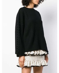 Pull surdimensionné en tricot noir N.Peal