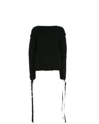 Pull surdimensionné en tricot noir Paskal