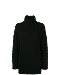 Pull surdimensionné en tricot noir Polo Ralph Lauren