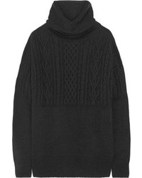 Pull surdimensionné en tricot noir The Row
