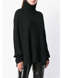 Pull surdimensionné en tricot noir Barbara Bui