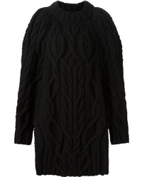 Pull surdimensionné en tricot noir Vera Wang