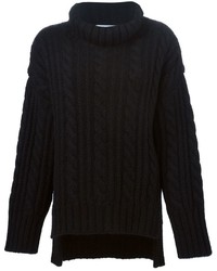 Pull surdimensionné en tricot noir Viktor & Rolf