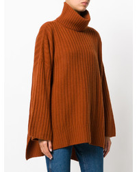 Pull surdimensionné en tricot orange Joseph