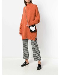Pull surdimensionné en tricot orange Pringle Of Scotland