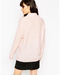 Pull surdimensionné en tricot rose Asos