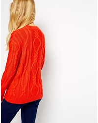 Pull surdimensionné en tricot rouge Asos