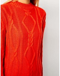 Pull surdimensionné en tricot rouge Asos