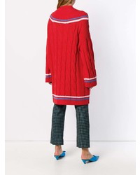 Pull surdimensionné en tricot rouge Vivetta