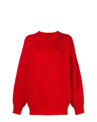 Pull surdimensionné en tricot rouge Department 5