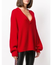 Pull surdimensionné en tricot rouge IRO