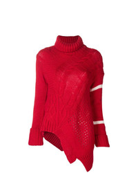 Pull surdimensionné en tricot rouge Preen Line