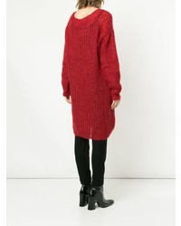 Pull surdimensionné en tricot rouge Uma Wang