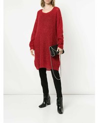 Pull surdimensionné en tricot rouge Uma Wang