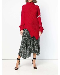 Pull surdimensionné en tricot rouge Preen Line