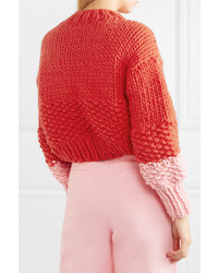 Pull surdimensionné en tricot rouge The Knitter