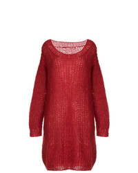 Pull surdimensionné en tricot rouge Uma Wang