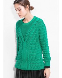 Pull surdimensionné en tricot vert