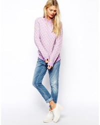 Pull surdimensionné en tricot violet clair Asos