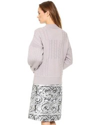 Pull surdimensionné en tricot violet clair